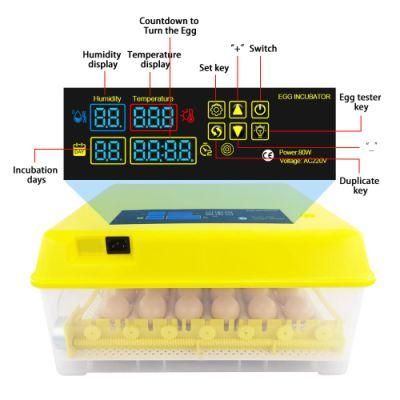 High Hatching 220V Dual Power Eggs Incubator 48 Egg Mini Chicken Automatic Chicken Hatchery Incubator