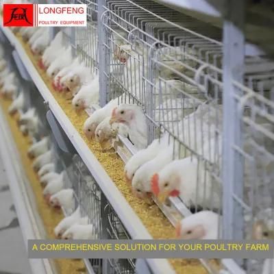 Stable Running Hot Galvanized Longfeng Farm Equipment Broiler Chicken Cage
