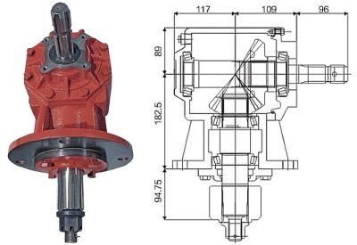 Tractor Gearbox for Mower, 1: 1.92/1: 1.47