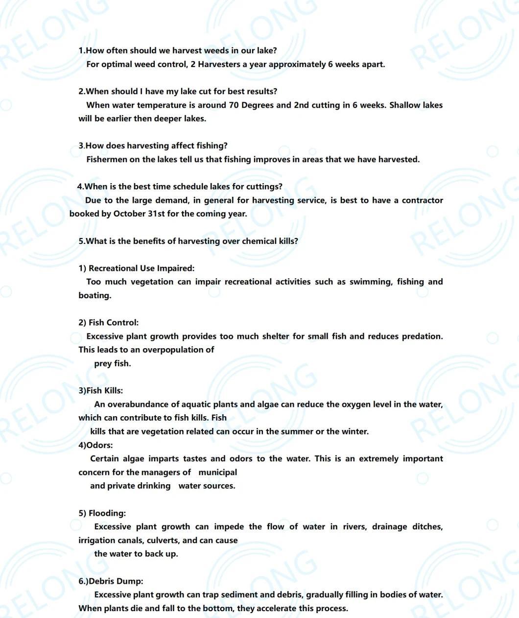 Water Weed Cutting Equipment Manufactures From China