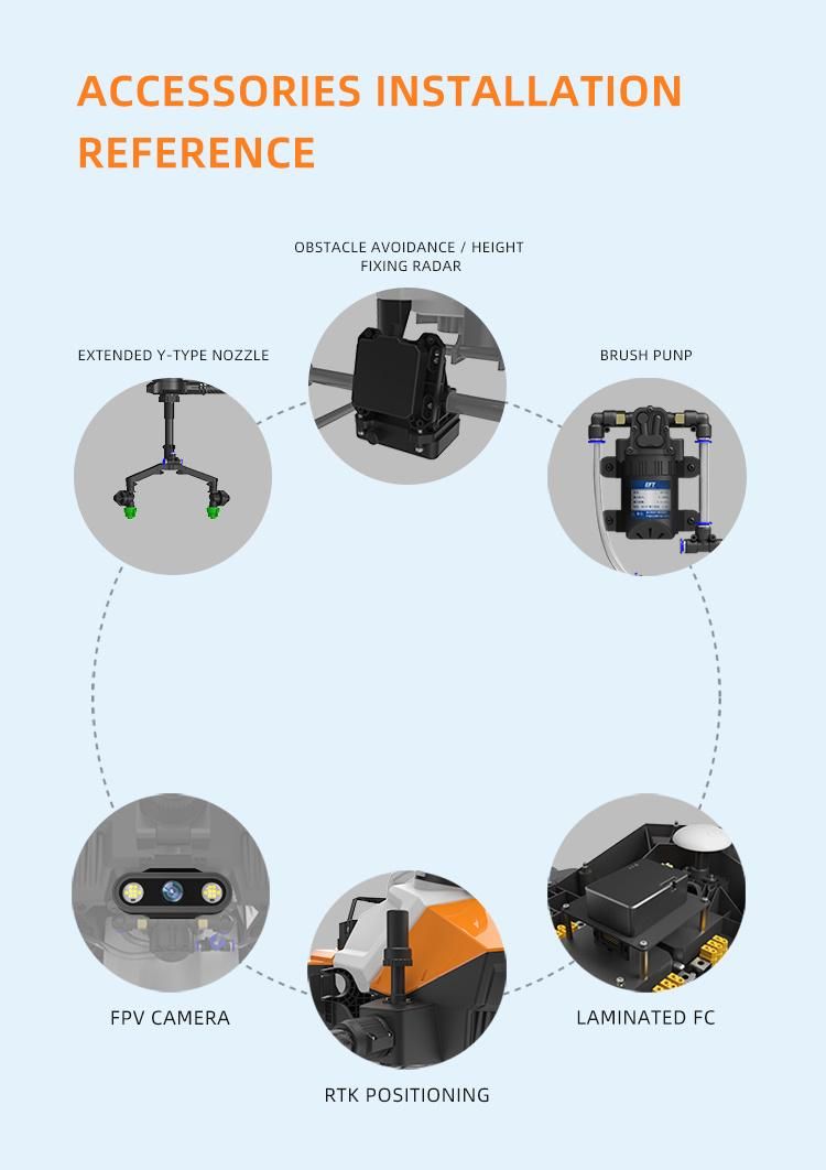 G616 Agriculture Drone 16L Tanks for Drones 16kg Payload Uav Frame