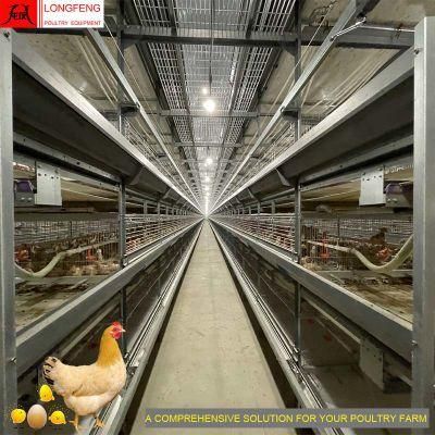 Nipple Drinking Line Large Scale Poultry Pullet Layer Chicken Cage with Low Price