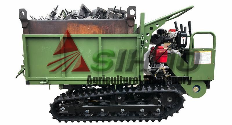 Oil Plam Plantation Hydraulic Truck Dumper 0.6 Ton 0.8 Ton 1.2ton 1.5 Ton 2 Ton Crawler Carrier Mini Dumper Power Barrow