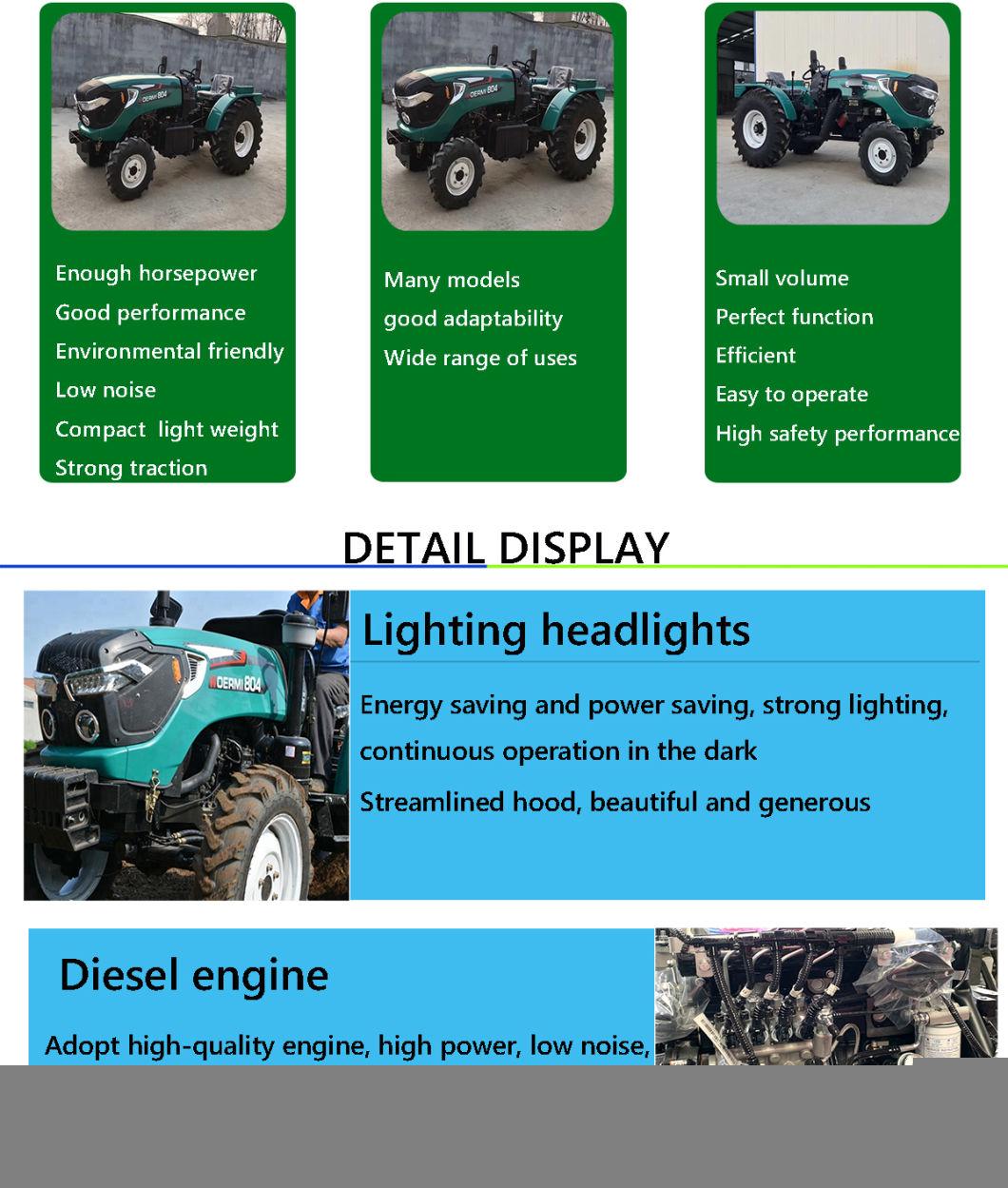 Green Farm Tractor with 80HP 4*4 Farm Machinery for Farming