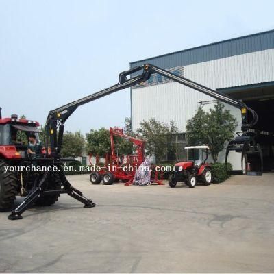 Russia Hot Sale Cr06 70-140HP Tractor Mounted Heavy Duty Log Crane Timber Grab Max. Reach 6m Lift Capacity 1280kgs
