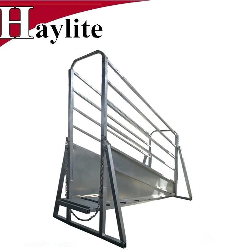 Adjustable Galvanized Cattle Chute Loading Ramp