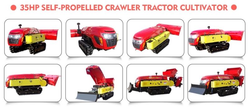 Factory Customized Fuel Saving Tractor Crawler Remote Control Paddy Field Crawler Tractor