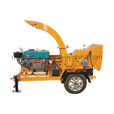 Dry and Wet Wood Log Tree Branch Chipper Shredder with Powerful Engine