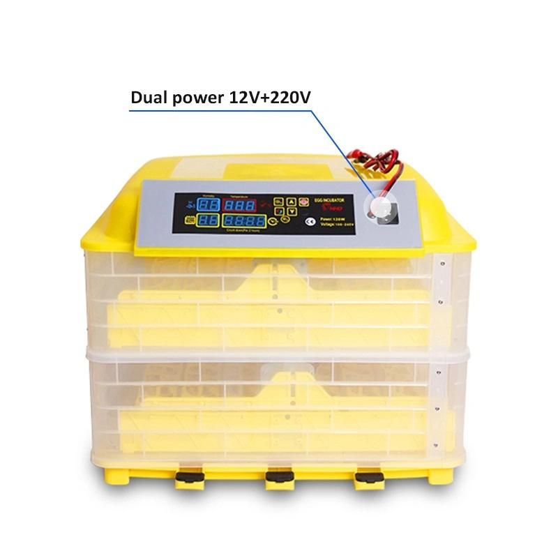 Hhd CE Certification Dual Power Supply 112 Egg Incubator for Sale Made in China