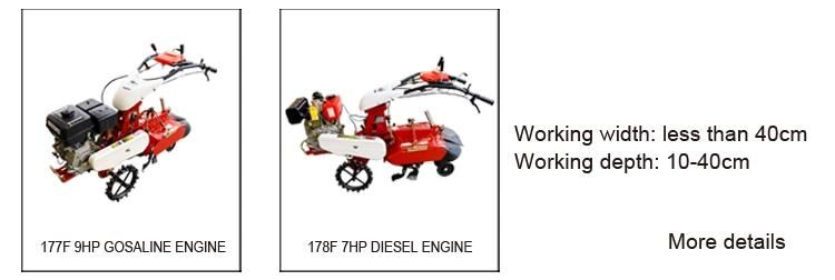 Gasoline 7HP 170f Rototiller/Kultivator Machine/Ditching Machine/Tractor Plough/Mini Weeder