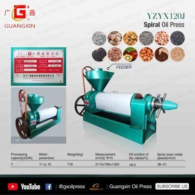 Vegetable Seed Cooking Oil Pressing Machine Small Coconut Mustard Sunflower Oil Mill