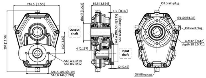 Pto Reducer Gearbox Kr70016 for Tractor Implements