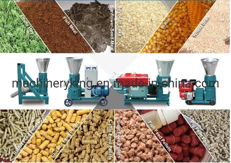 Home Use Small Flat Die Alfalfa Poultry Animal Chicken Fish Feed Pellet Maker Machine
