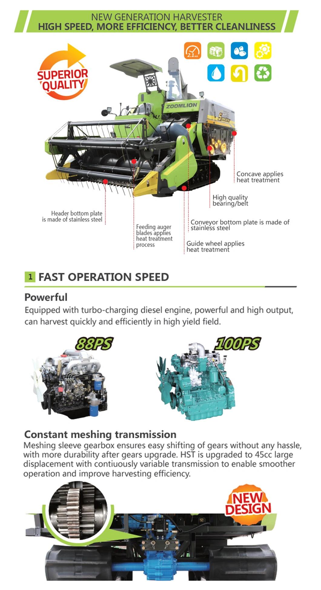 Horizontal Cut Harvester Combine Rice Harvester Agricultural Machinery