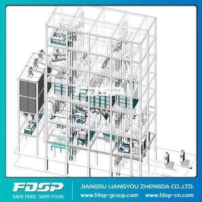High Output 45tph Animal Feed Production Processing Line