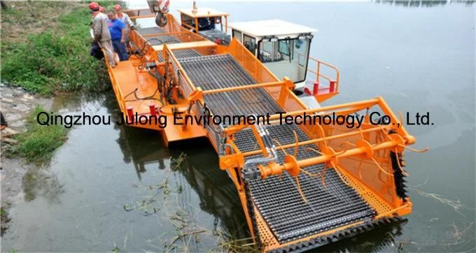 Aquatic Weed Grass Duckweeds Lotus Water Hyacinth Harvester Garbage Collection Trash Skimmer Boat for Sale