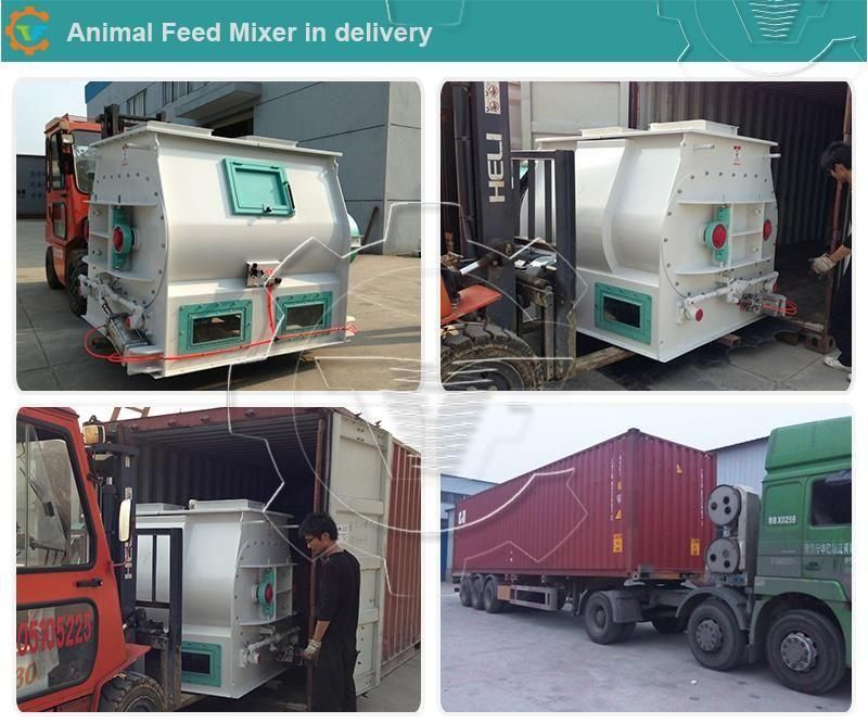 Industrial Double Shaft Animal Poultry Fish Feed Mill Mixer Price