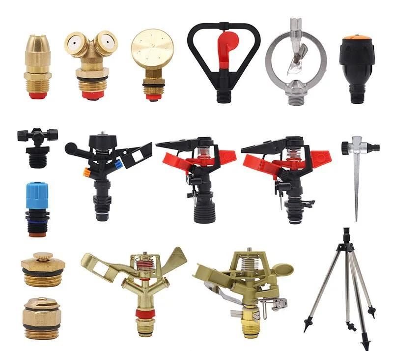 High Pressure Power 360 Degree Adjustable Sprinkler Gun Irrigation Farm Rotating Garden Hose Rain Water Impact Jet Nozzle Big Gun