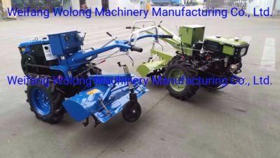 8HP 10HP 12HP E-Start Hand Tractor with Rotary Tiller for Farm Use