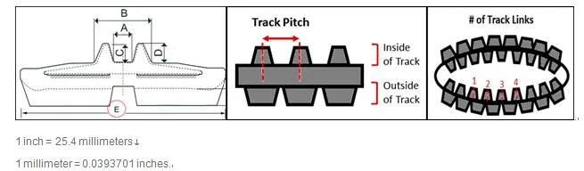 Excavator Tracks Rubber Tracks (250*48.5k)