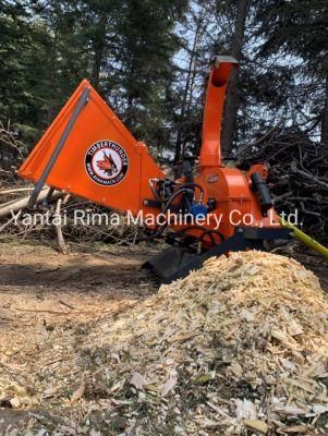 Hydraulic Wood Tree Chipper Shredder Driven by Flywheel