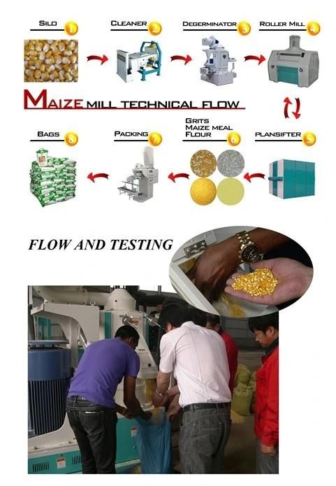 Super White Maize Meal Automatic Industrial Maize Flour Milling Machine