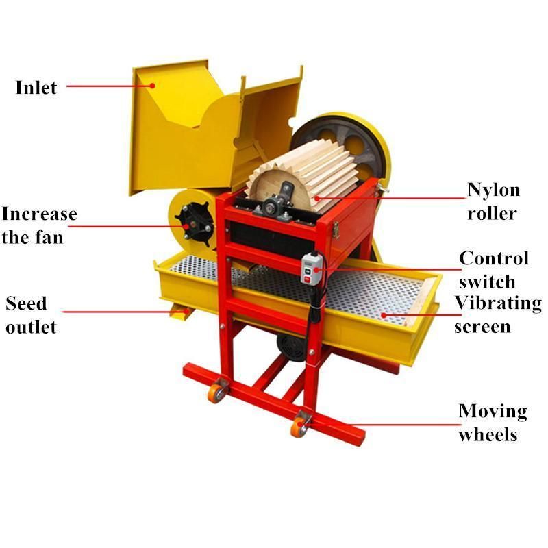 Commercial Cashew Sheller Dry Peanut Red Skin Peeling Machine Automatic Almond Peeler Machinery Camellia Nectar Seed Shell Machine