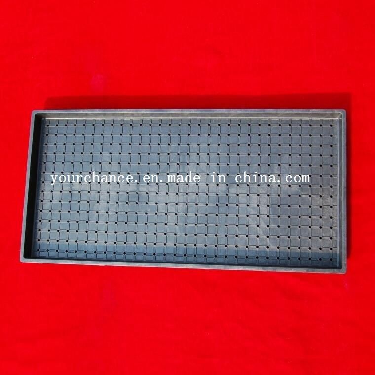 High Quality Black Color Hard Rice Seedling Nursery Tray Flat Tray Plastic Tray for Sale