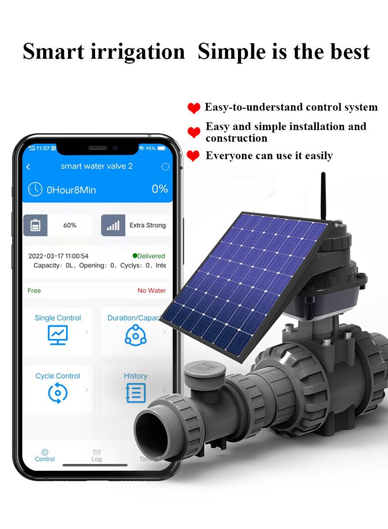 DN50 Solar Powered Smart Water Valve