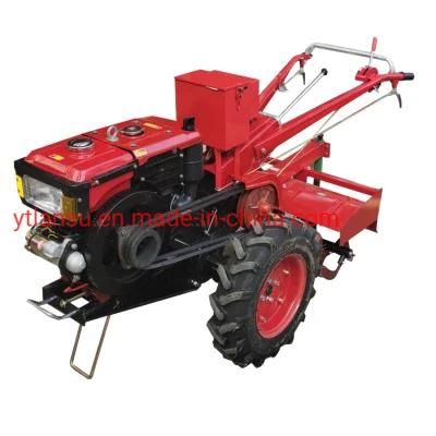 Farm Walking Tractor Two Wheels Walking Behind Tractors with Rotary Tiller Good Quality