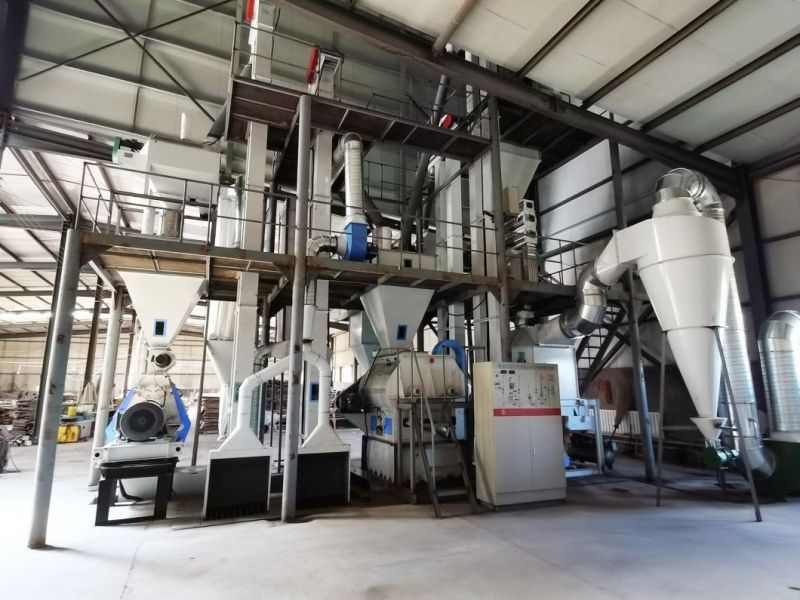 1-2tph Chicken Poultry Cattle Livestock Complete Animal Feed Pellet Making Machine Production Line for Sale
