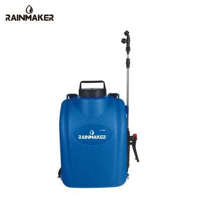 Rainmaker 12L Portable Garden Backpack Rechargeable PE Sprayer with 12V