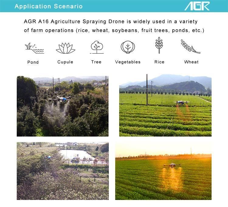 Top Selling 16 Liter High Efficiency Planting Protection Agriculture Spraying Drone Uav