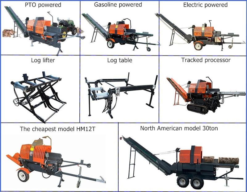 20 Ton Engine Powered Cutting Diameter 38 Cm Ce Approved Log Splitter, Automatic Log Splitter