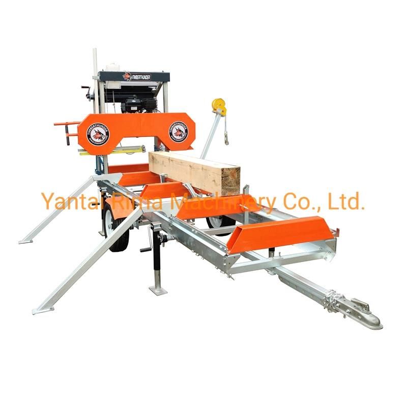 Portable Mobile Horizontal Bandsaw Saw Mill Wood Sawmill with Trailer