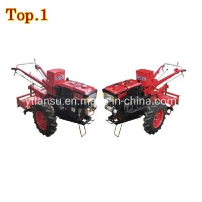 Agricultural Diesel Engine Hand Mini 10HP 12HP 22HP Farm Garden Land Cultivator Machine Walking Tractor Rotary Power Tiller