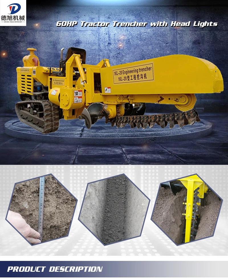 Certified Carbide Alloy Blade Trenchers Chain Walk Behind Mini Trencher