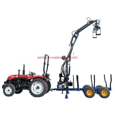Forestry Machinery Logging Trailer Log Wood Grapple Trailer