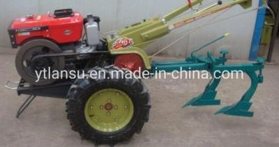 10HP Small Two-Wheels Type Walking Tractor with Plough