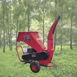 Mobile Gasoline 100mm Cutting Self Feeding Wood Chipper