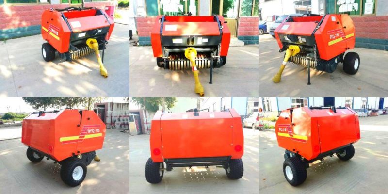 9yk8070 Round Hay Baler Mini Large Small Square Grass Silage Straw Packing Machine Baling Press Rectangular Agricultural Tractor