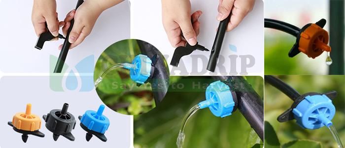 Drip Irrigation System Plastic Online Button PC Dripper Similar Netafim for Farming Agriculture Irrigation