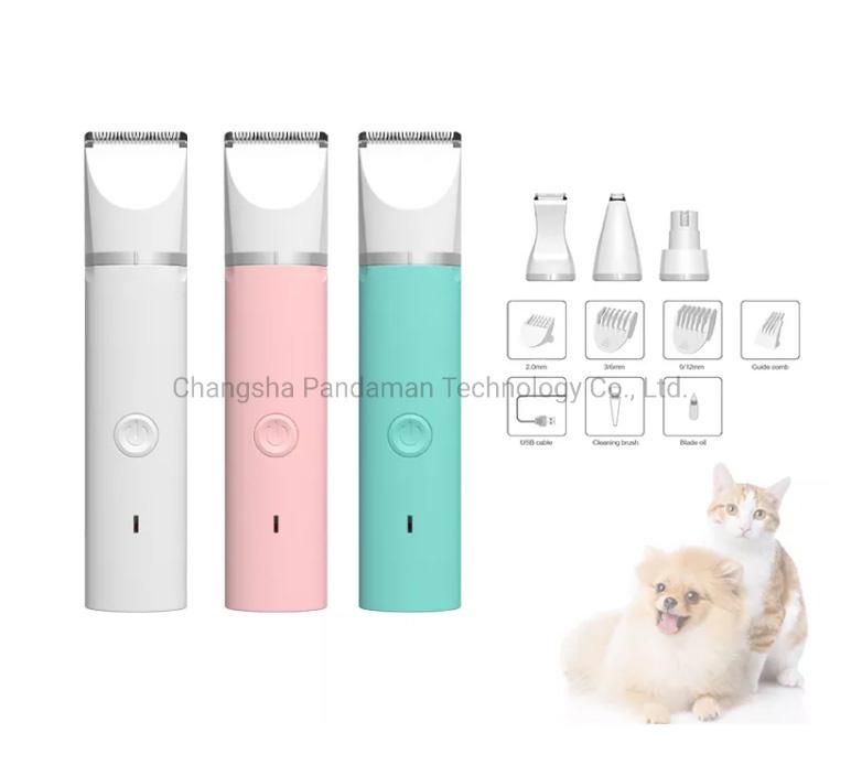 Rechargeable 3 in 1 Multi Function Electric Claw Care Grooming Trimming Shaping Paws Pet Nail Grinder