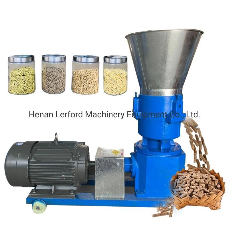 Home Use Small Flat Die Alfalfa Poultry Animal Chicken Fish Feed Pellet Maker Machine