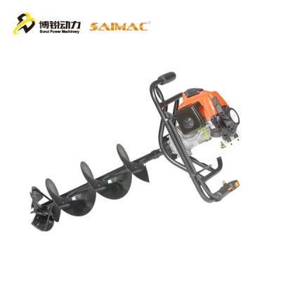 Powerful 63cc Gasoline Earth Auger and Ground Drill Earth Auger Drill 150mm Post Hole Digger Planter