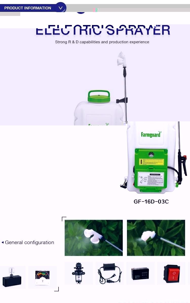 Competitive Price Knapsack Power Sprayer Electric