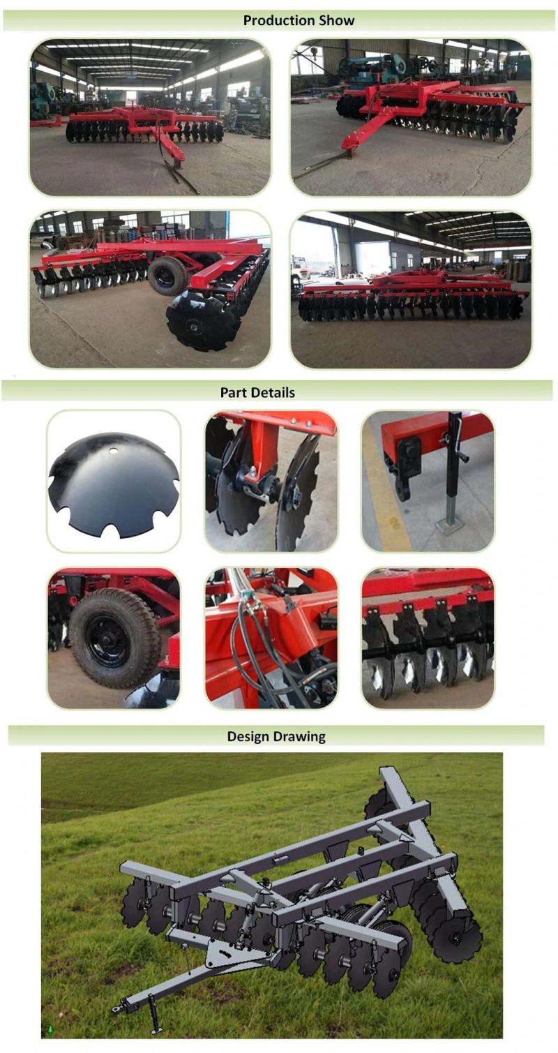 Strongest Harrow Machine Heavy Duty Offset Disc Harrow Pull Type Disc Harrow