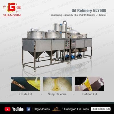 1.5-3tons Per Day Guangxin Gly500 Small Scale Edible Oil Refinery Machine
