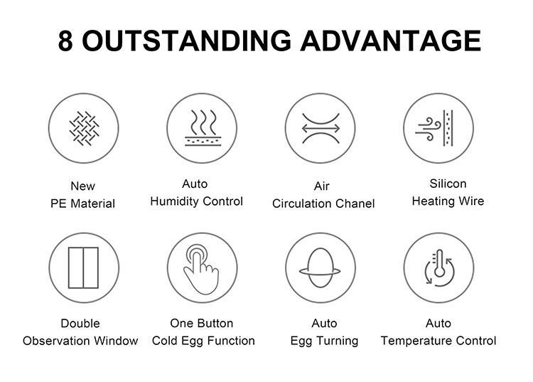 Wonegg Double Window Agricultural Machinery & Equipment Incubators Hatching Eggs Ostrich Egg Incubator