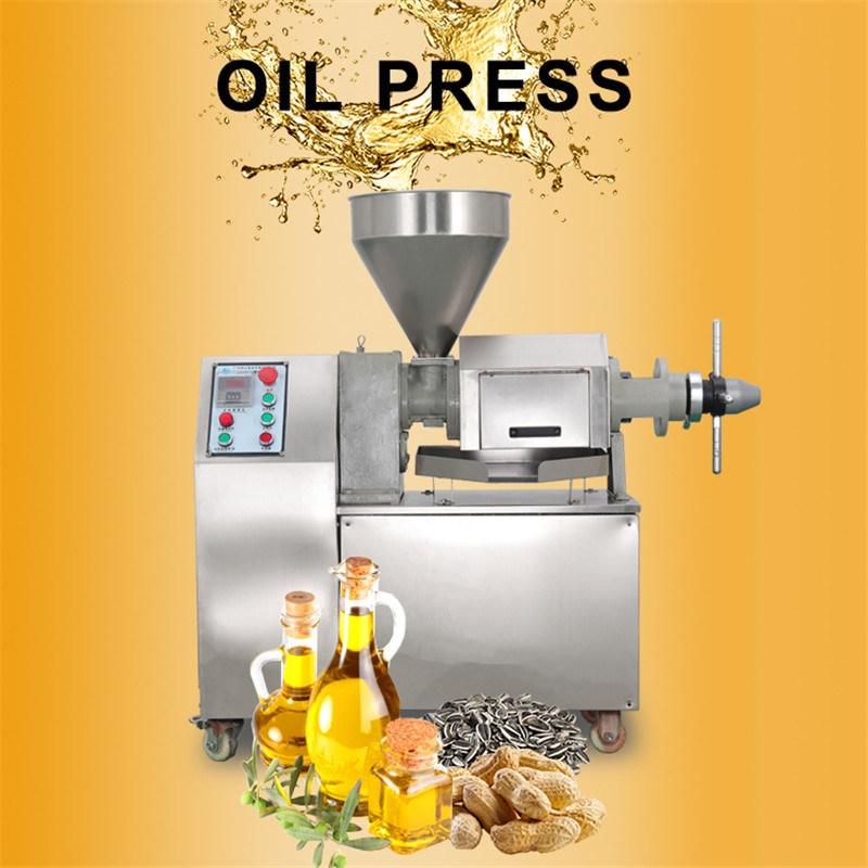 Electric Peanut Coconut Oil Press Machine Automatic Moringa Cooking Sesame Screw Hydraulic Press Oil Extraction Machine for Home